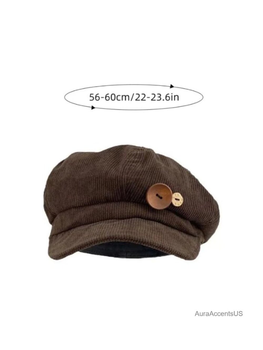 Corduroy Newsboy Baker Boy Hat Y2K Retro Fall Whimsy Twee - Picture 3 of 6